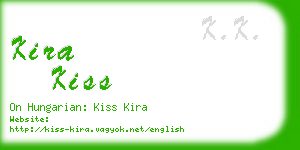 kira kiss business card